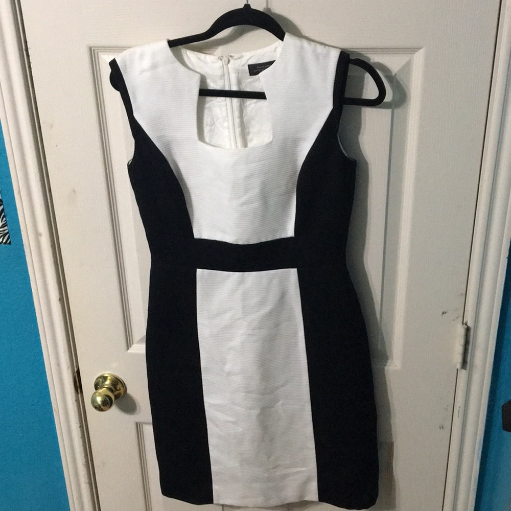 Tahari Dress Black And White